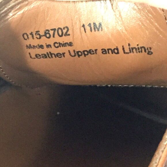 Johnston & Murphy Shoes Leather Bench-Made Square Apron Brown 11 Men Lace - Picture 3 of 12